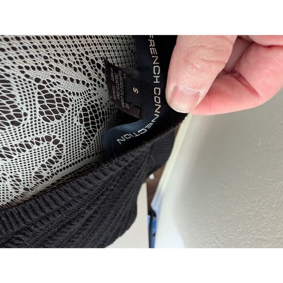 Vince Camato Butterfly Flutter Sleeve Shirt in Black Size Small - Picture 5 of 5